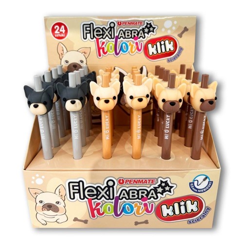 DŁUGOPIS ŚCIERALNY FLEXI ABRA BULLDOG (24SZT)