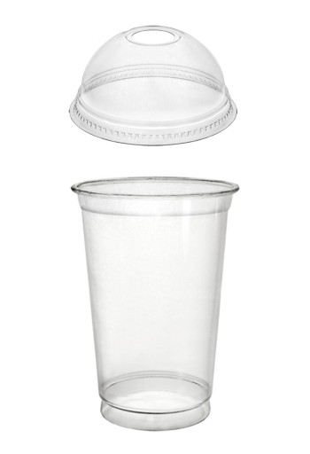 Kubek SHAKE 400 ml + wieczko z otworem 50 szt.