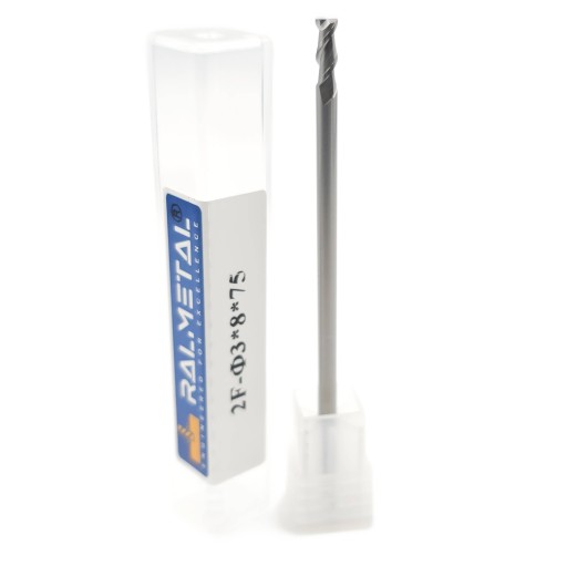 Frez VHM do Aluminium 2 pióra 3 x 8 x 75 mm 45 HRC