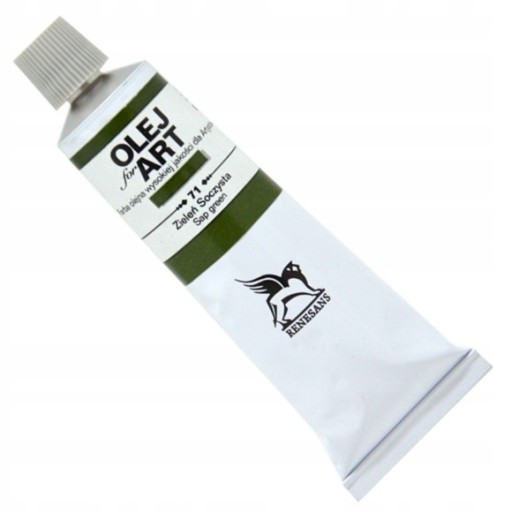 Farba olejna 60ml, soczysta zieleń, Renesans, NR71