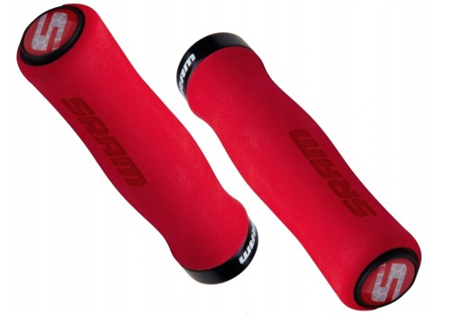 CHWYTY ROWEROWE SRAM LOCKING GRIPS CONTOUR FOAM CZERWONA PIANKA 129mm