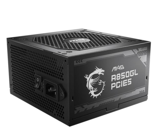 Zasilacz do komputera MSI A850GL 850W 80 Plus Gold ATX 3.0 Modularny
