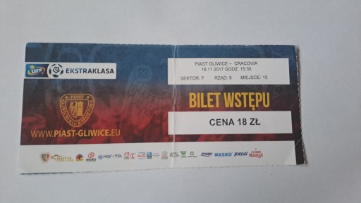 PIAST GLIWICE - CRACOVIA KRAKÓW 18-11-2017