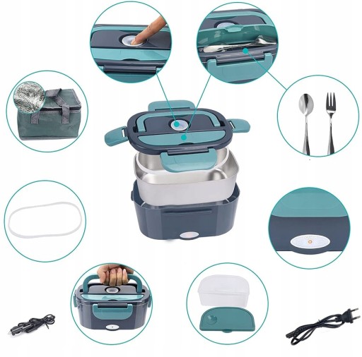 Elektryczny podgrzewacz żywności 3w1 na lunch 1,5L