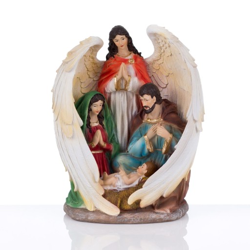 Szopka bożonarodzeniowa - Święta Rodzina - 30 cm - Anioł