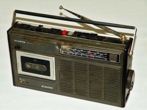 Radiomagnetofon Unitra Eltra Marta RMS-405, PRL lata 80-te, uszkodzony