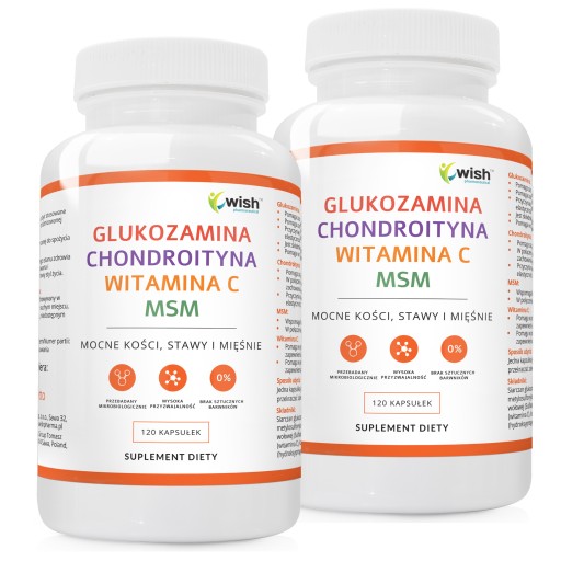 GLUKOZAMINA CHONDROITYNA MSM WITAMINA C Stawy 240k