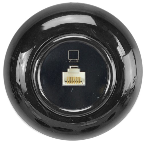 loftowe czarne gniazdko ethernet rj45 LOFT retro
