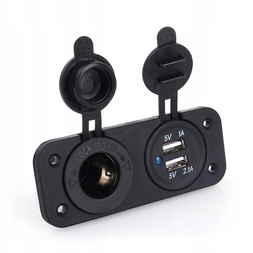 GNIAZDO SAMOCHODOWE ŁADOWARKA 2x USB 12V