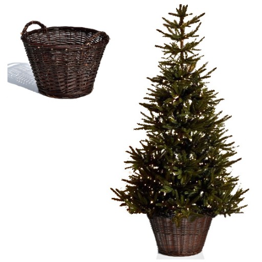 Donica na choinkę Kosz osłonka wiklinowa 60 cm