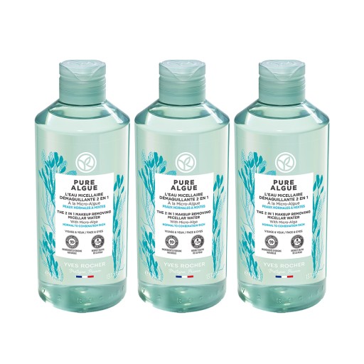 3x Płyn micelarny do demakijażu z mikroalgą Pure Algue YVES ROCHER 400ml