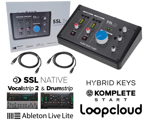 Interfejs audio Solid State Logic SSL 2+ + pakiet oprogramowania