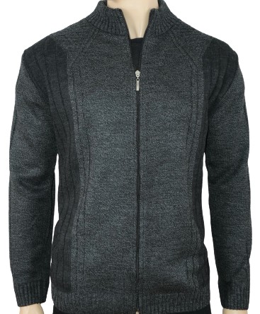 Rozpinany sweter N58 wyszczuplający sylwetkę PRODUKT POLSKI antracyt L