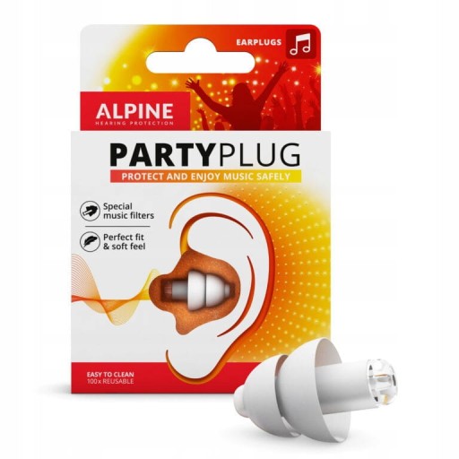 Zatyczki do uszu Alpine PartyPlug białe