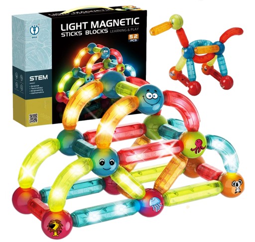 KLOCKI MAGNETYCZNE KONSTRUKCYJNE PATYCZKI STICKS
