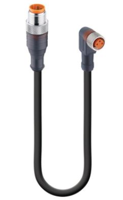 RST 3-RKMWV 3-224/0,6 m przewód złącze męskie M12 3-pin + żeńskie M8 3-pin