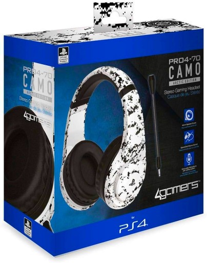 SŁUCHAWKI HEADSET SONY PRO SLIM Z MIKROFONEM BIAŁE ARCTIC EDITION PS4 PS5