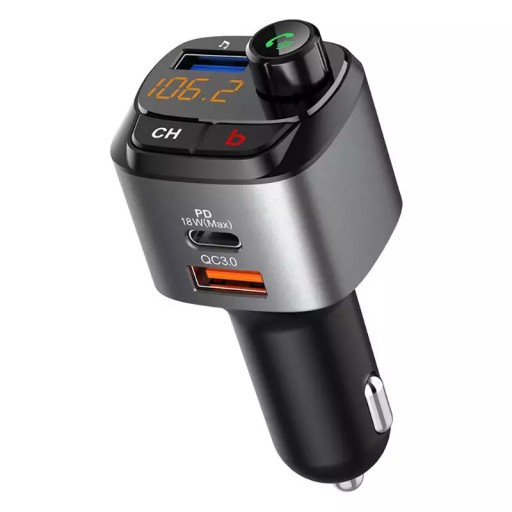 TRANSMITER FM ADAPTER BLUETOOTH USB SD MP3 QC 3.0