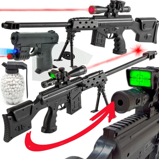 KARABIN SNAJPERKA NA KULKI REPLIKA+PISTOLET+GRANAT