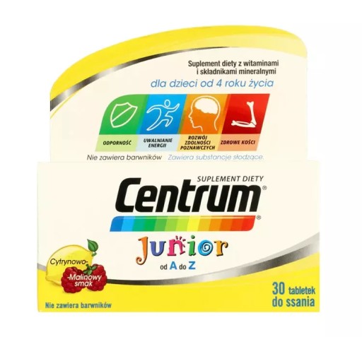 CENTRUM JUNIOR SUPLEMENT DIETY DLA DZIECI 30 TAB