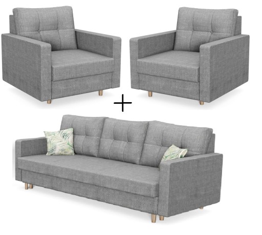 Zestaw wypoczynkowy WOLF 3+1+1 Sofa Kanapa, Fotel