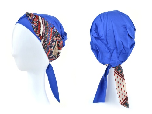 Turban po chemioterapii SARA 182/181, skład wiskoza, turban z długą szarfą