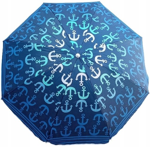 PARASOL OGRODOWY PLAŻOWY BALKONOWY ŁAMANY 220 cm KOTWICE