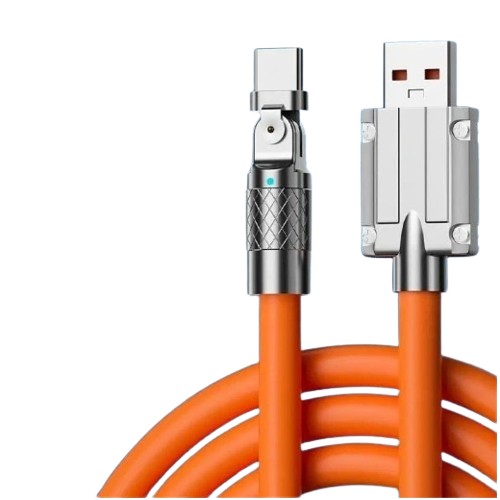 Kabel szybkiego ładowania USB typu C 120w 6A 150cm pomaranczowy