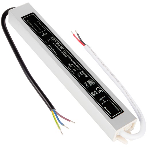 ZASILACZ TAŚM LED WODOODPORNY IP67 12V 2A 24W