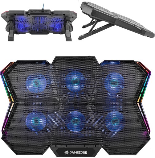 PODSTAWKA PODKŁADKA CHŁODZĄCA POD LAPTOPA LED RGB Gamezone Streamer 17