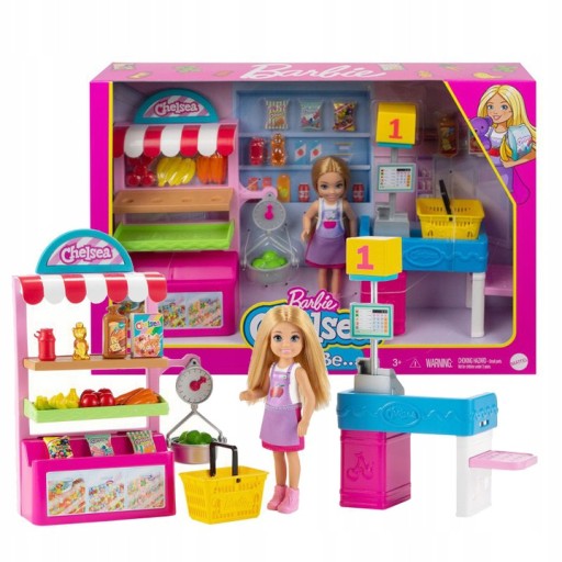 Lalka Barbie Chelsea zabawa w sklep ZESTAW