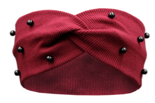 OPASKA DAMSKA TURBAN NA GŁOWĘ BAWEŁNA OPASKI PERŁY