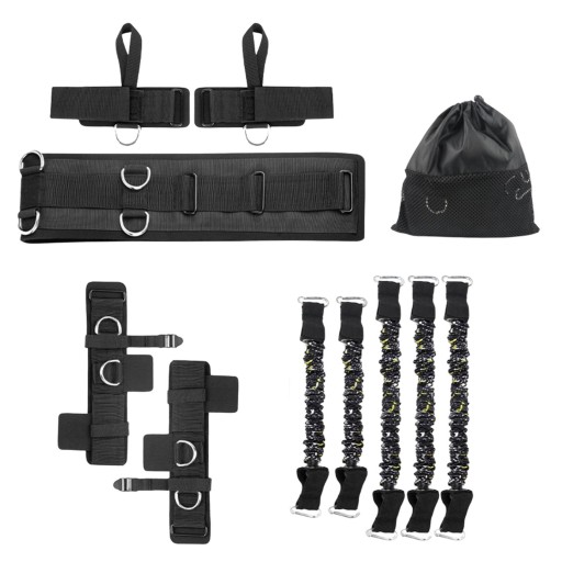 Boxing Resistance Training Exercise Band Kit for Speed Agility 200lbs Black