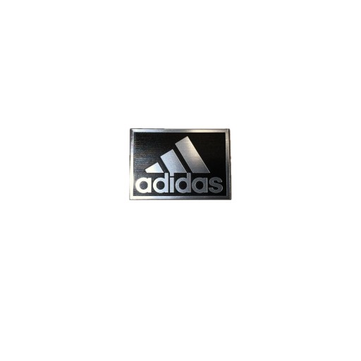 Naklejka Emblemat Logo ADIDAS srebrna 45x33mm