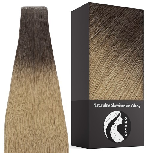 Naturalne włosy kanapki taśmy niewidoczne 10 szt Tape On ombre 4 cm 70 cm