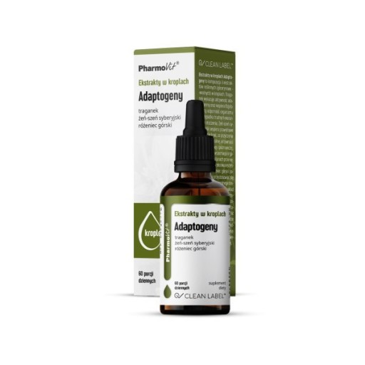 EKSTRAKTY W KROPLACH ADAPTOGENY BEZGLUTENOWE 30 ml - PHARMOVIT (CLEAN LABEL