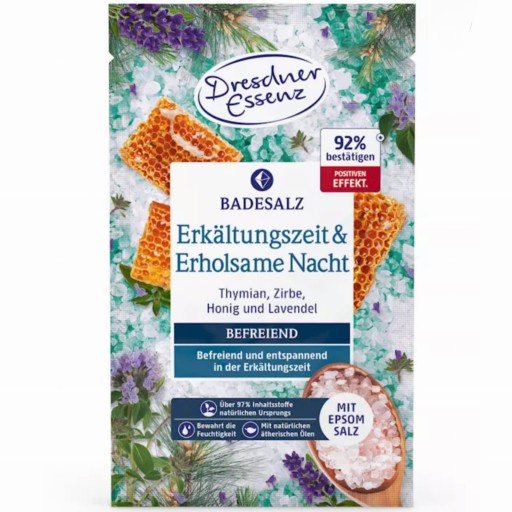 Dresdner Essenz Czas Przeziębienia i Spokojny Sen - Sól Do Kąpieli 60g