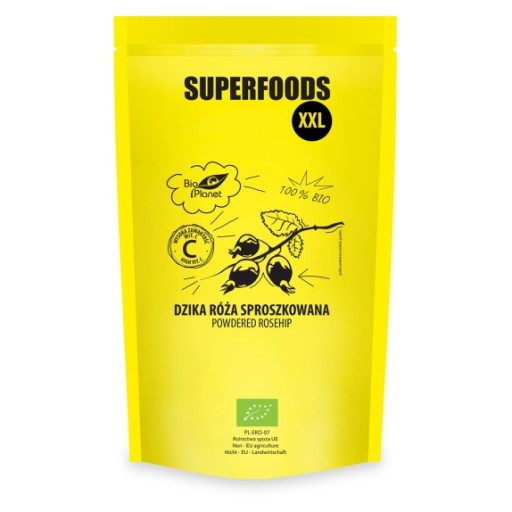 Dzika róża sproszkowana BIO 500 g Bio Planet