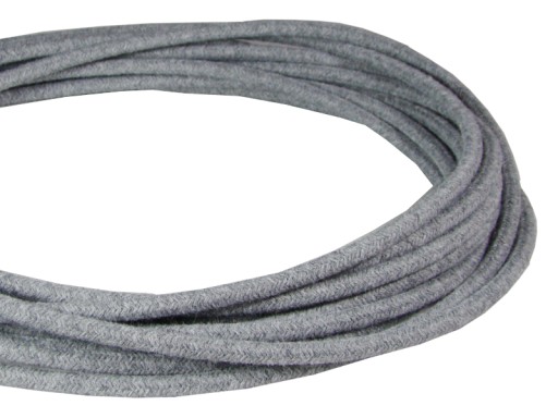 Kabel elektryczny Szary Przewód w oplocie WEŁNA