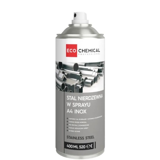 ECOCHEMICAL FARBA STAL NIERDZEWNA W SPRAYU INOX