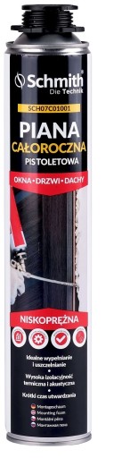 PIANA MONTAŻOWA CAŁOROCZNA PISTOLETOWA 750ML PIANA POLIURETANOWA FPU-2