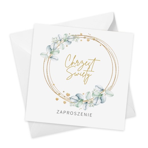 ZAPROSZENIA NA CHRZEST WIANUSZEK MINIMAL 10szt