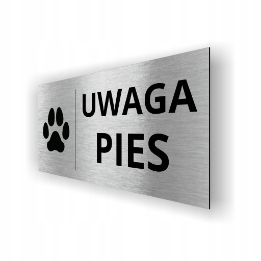 TABLICZKA UWAGA PIES NA BRAMĘ I OGRODZENIE
