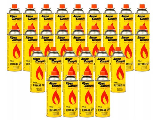 28x GAZ KARTUSZ ALPEN CAMPING NABÓJ GAZOWY 400ml