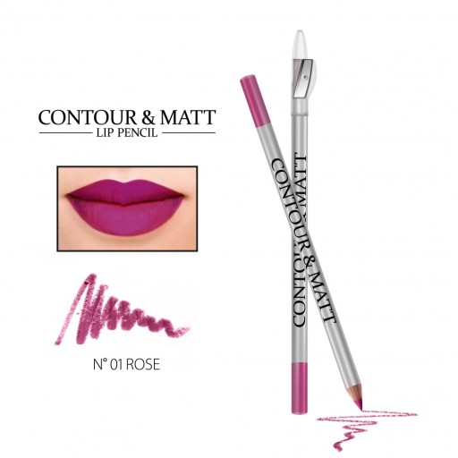 Kredka do konturowania ust z temperówką 01 CONTOUR & MATT revers rose