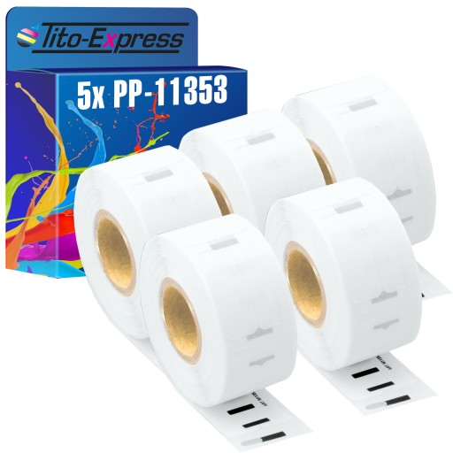 5x Etykiety termiczne do DYMO 11353 13x25 S0722530