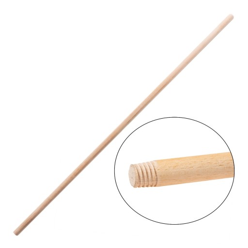 TRZONEK DREWNIANY 150 CM Z GWINTEM KIJ DO SZCZOTKI