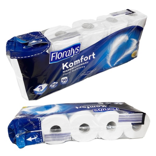PAPIER TOALETOWY FLORALYS 10 ROLEK 3 WARSTWY