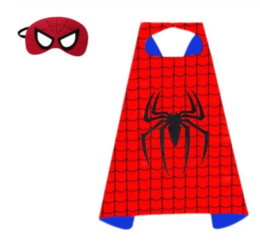 Kostium SPIDERMAN strój peleryna i maska