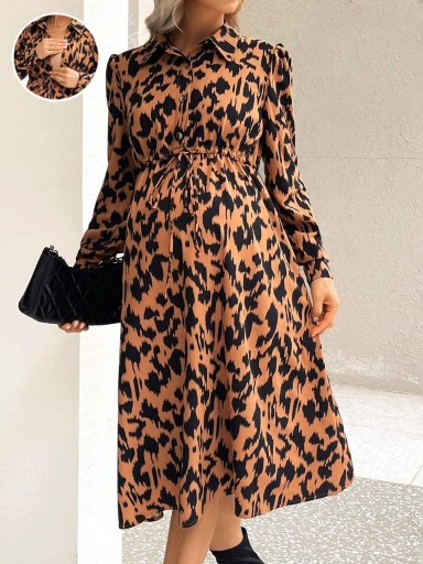 Shein Sukienka koszulowa w panterkę M